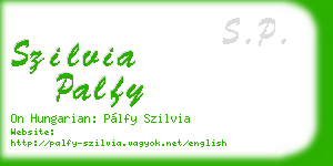 szilvia palfy business card