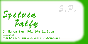 szilvia palfy business card
